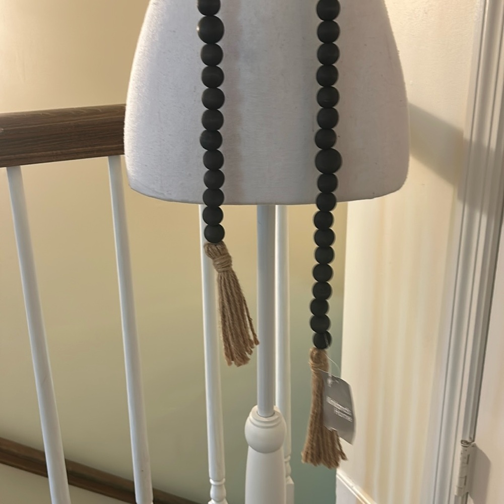 🍉3/$25 Garland 2 Black: Kirkland’s Home Beaded Garland with Tassels NWT! - Picture 5 of 8